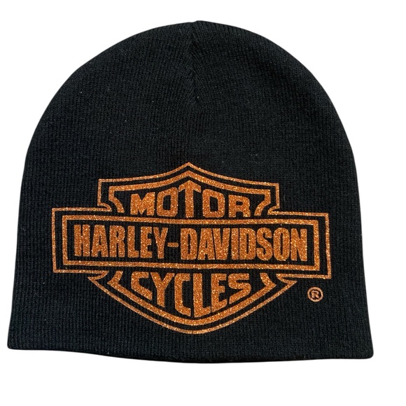 Harley-Davidson Other - Harley Davidson Youth Black And Orange Hat Beanie